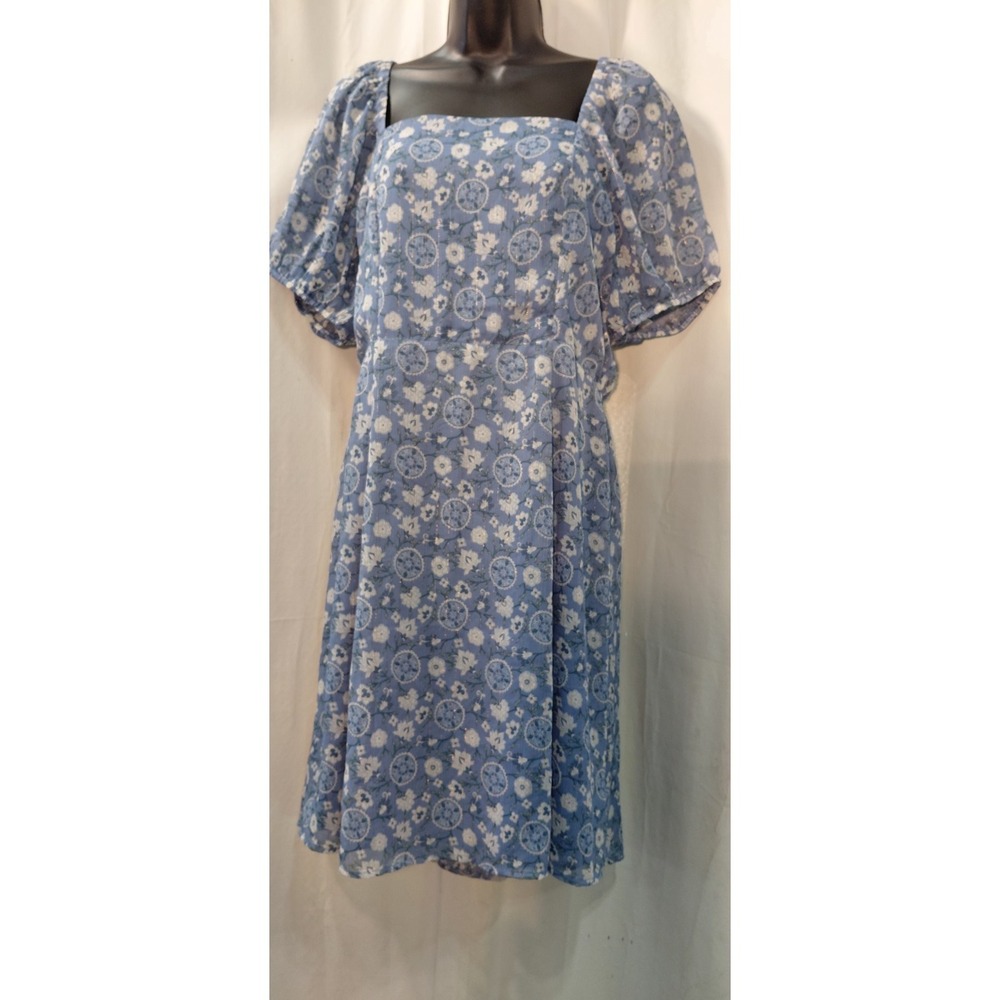 Y2k Floral Mini Babydoll Sheerโ Overlay Dress Puff Sleeve Smocking Milkmaid